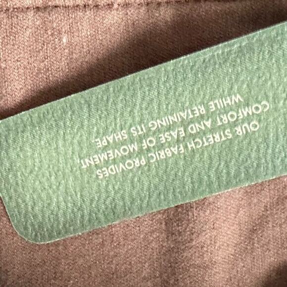 Eddie Bauer Womens Velour Pants Straight Leg Velvet Size 14 Tall Brown Stretch - Picture 10 of 10